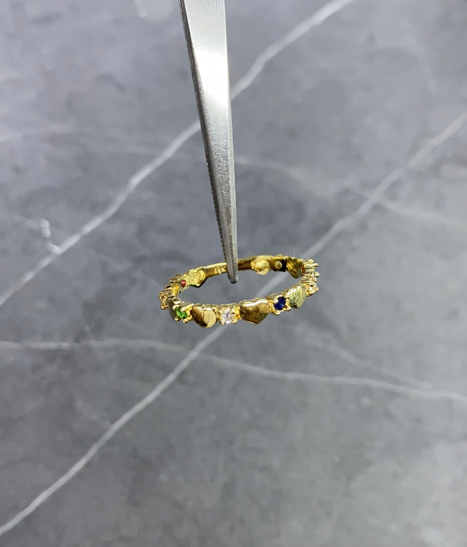 Anillo | Corazones Con Circones de Colores