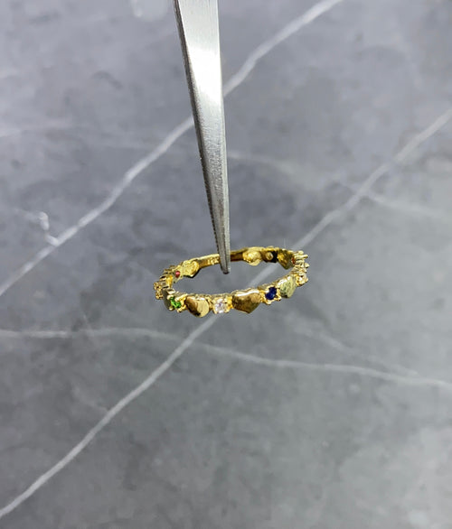 Anillo | Corazones Con Circones de Colores