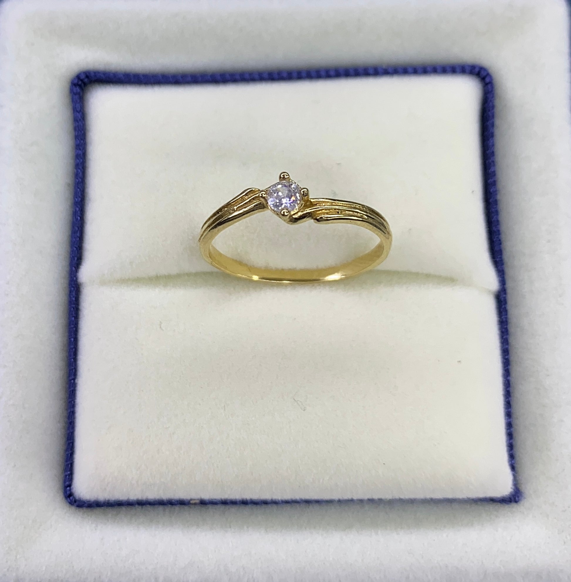 Anillo Solitario | Circon Blanco